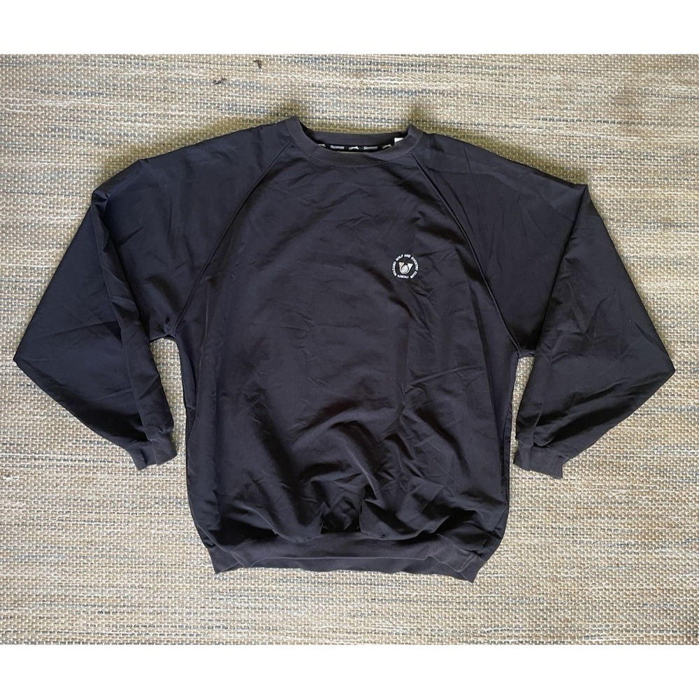 Vintage Slazenger Hawaii Volcano Golf Rainbreaker Pullover Men's XL Black VTG
